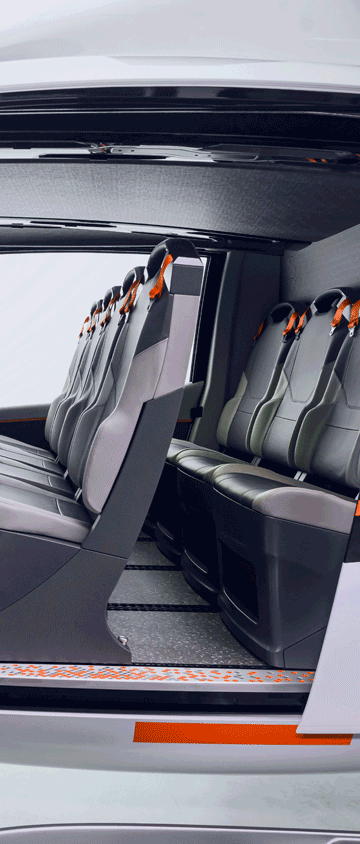 R88 cabin reconfiguring between seating layouts