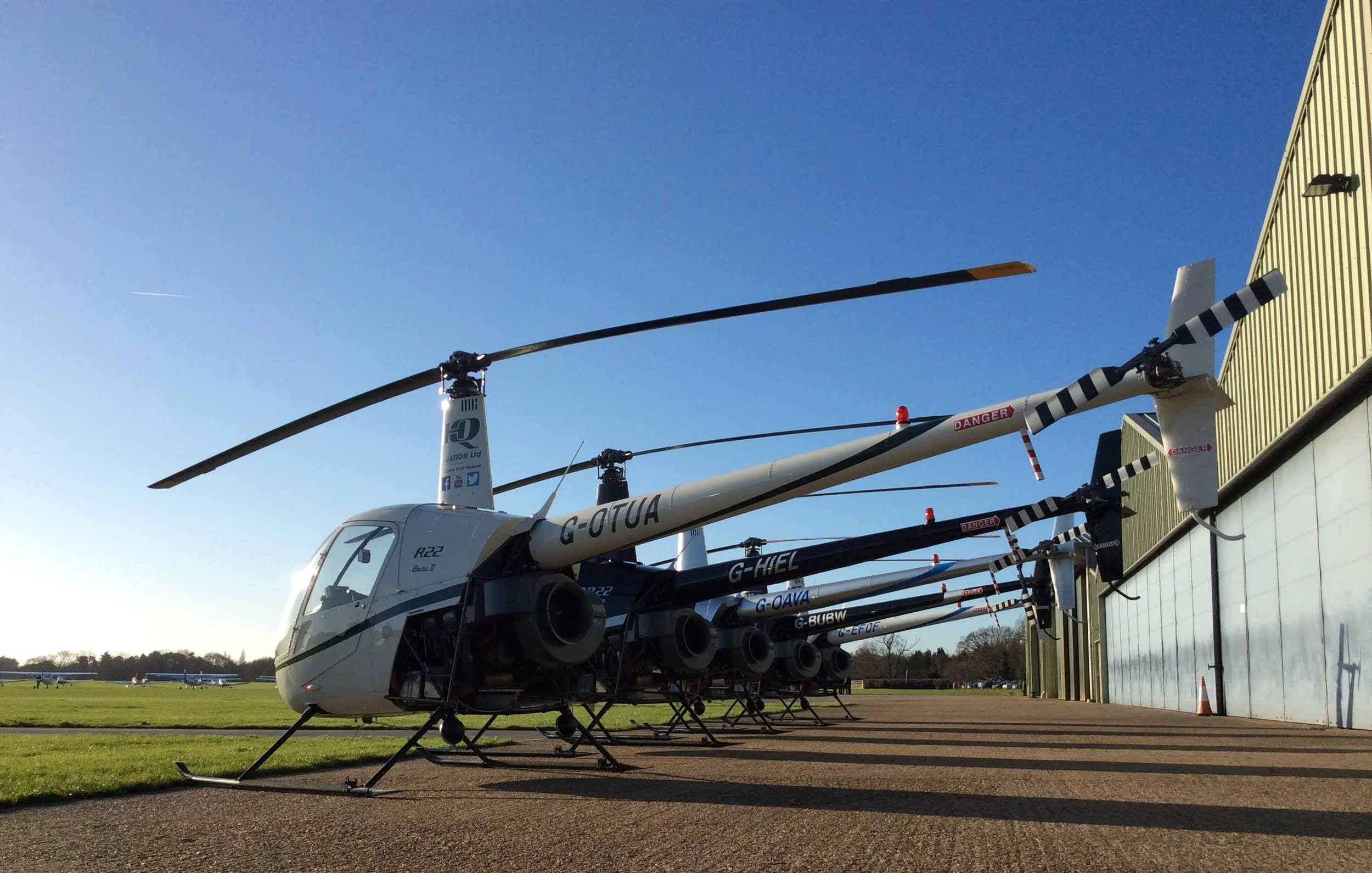 HQ Aviation R22 fleet lineup
