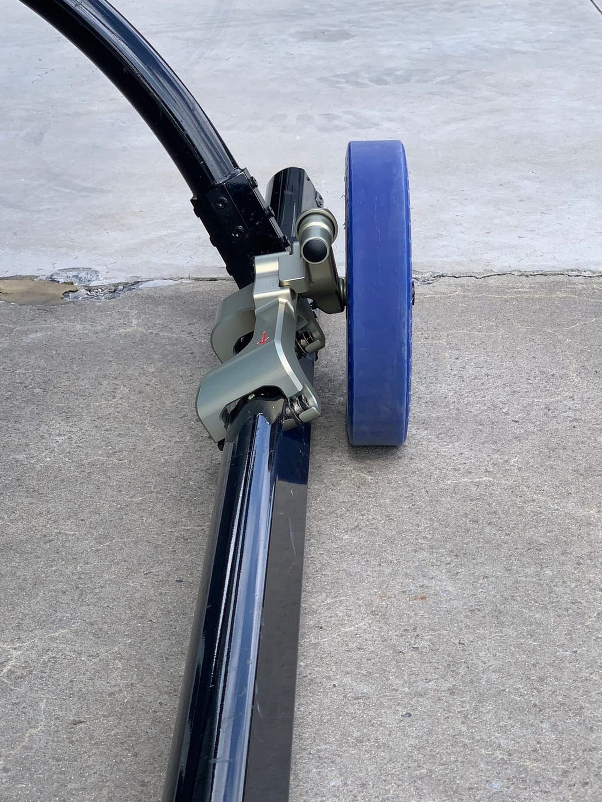 Easy Wheels solid polyurethane wheel on a skid