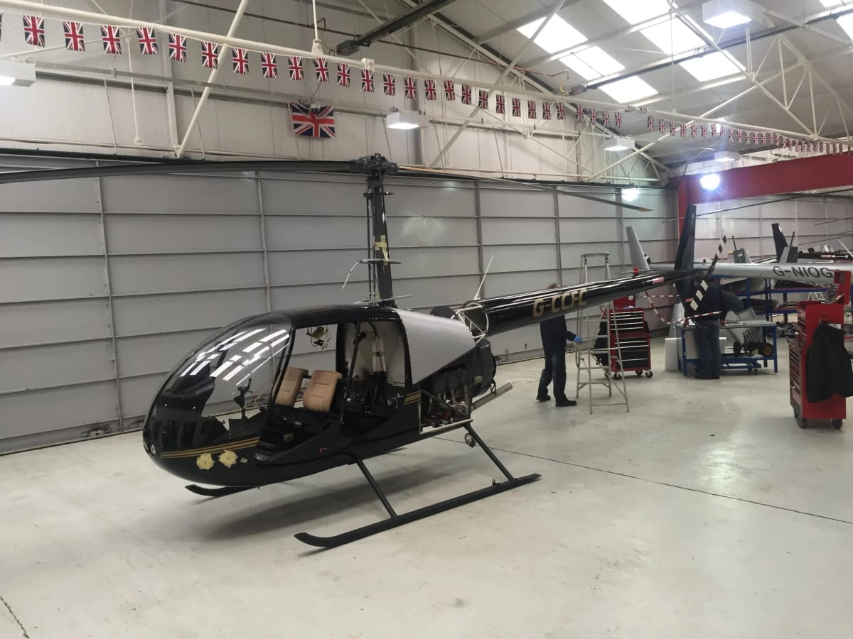 HQ Aviation helicopter maintenance facility at Denham
